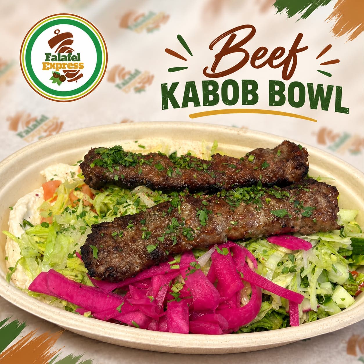 Ground Beef Kabob Bowl